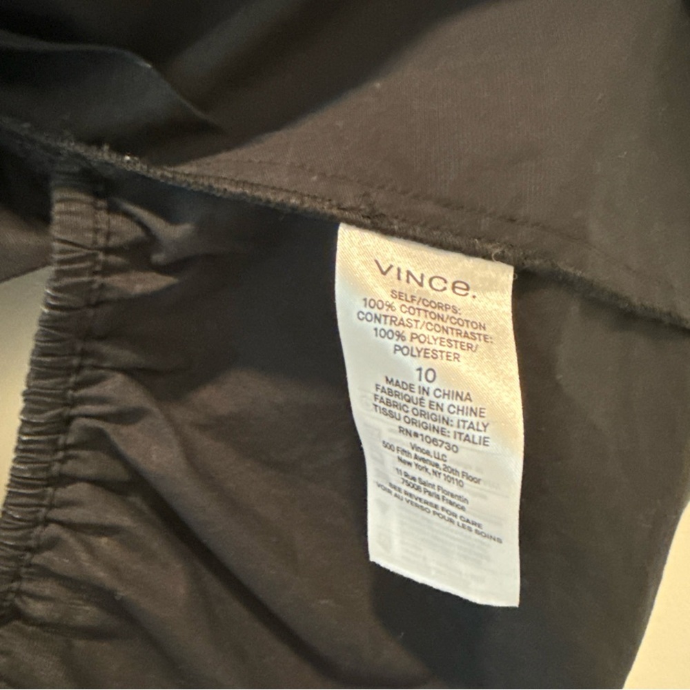Vince Black Puff Sleeve Open Back Blouse. Sz 10 - Picture 3 of 4